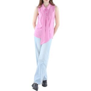 NWT Riley & Rae Pink Sleeveless Button Down Blouse MSRP $59